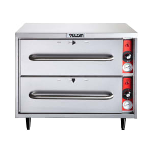 207-VW2S 27.5"W Freestanding 2-Drawer Warmer w/ 21.5" Compartments, 120v