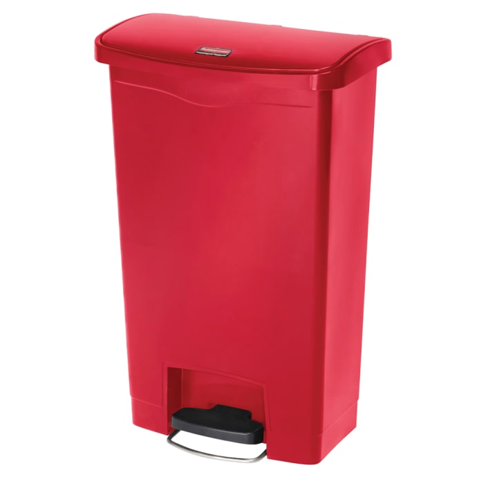 How to clean a retainer that was in the trash Rubbermaid 1883566 13 Gal Rectangle Plastic Step Trash Can 17 31 32 L X 11 31 64 W X 28 3 10 H Red