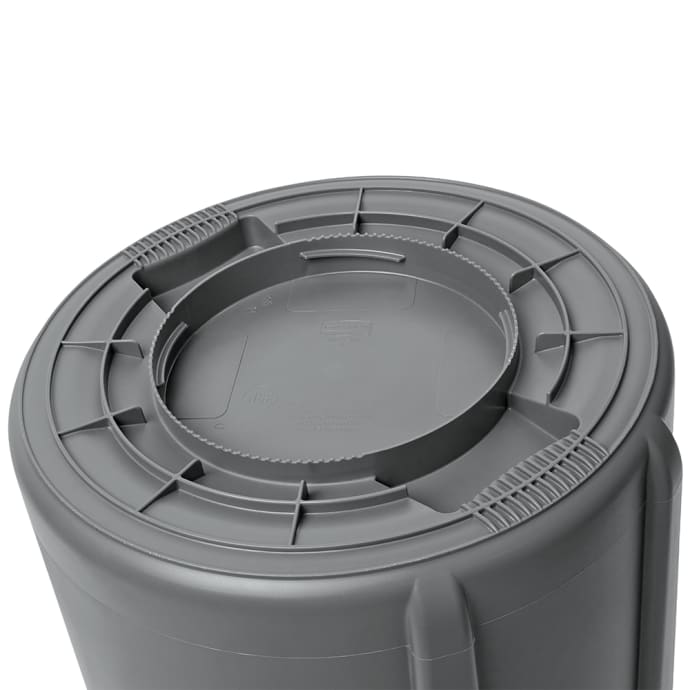 capacidad de 37.6 l color gris apto para uso con alimentos con revestimiento Rubbermaid FG261000GRAY Brute Cubo de basura fabricado de plástico 