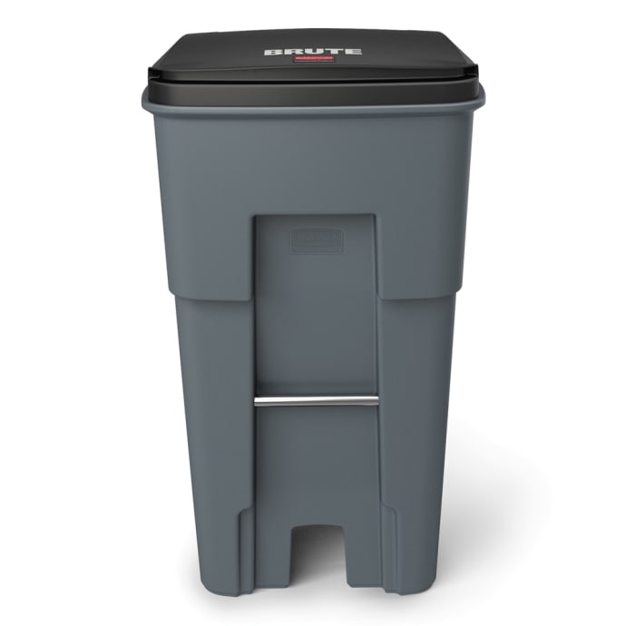 Rubbermaid Fg9w2100gray 65 Gal Utility, Rubbermaid Outdoor Trash Cans With Wheels