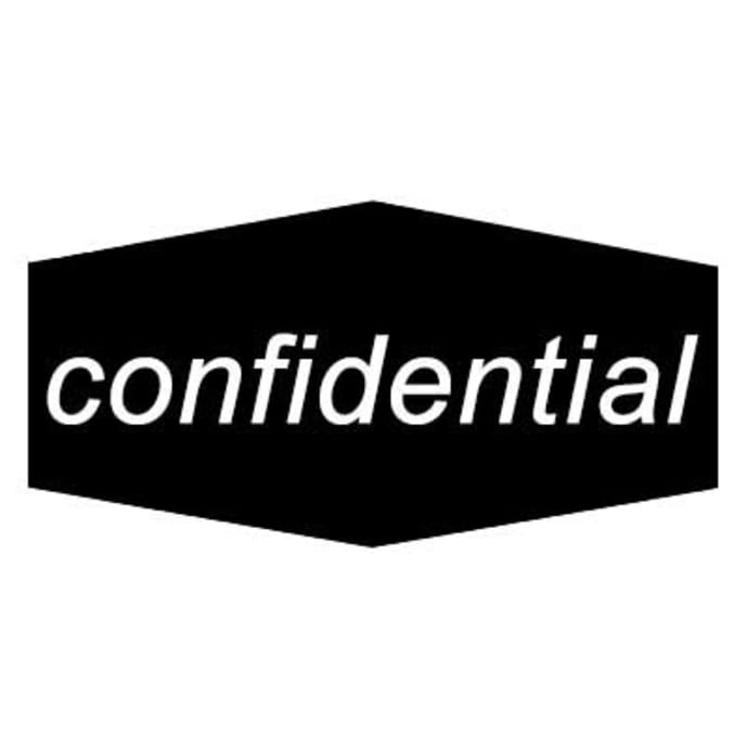Rubbermaid Fgncl11 Confidential Recycling Decal Black White