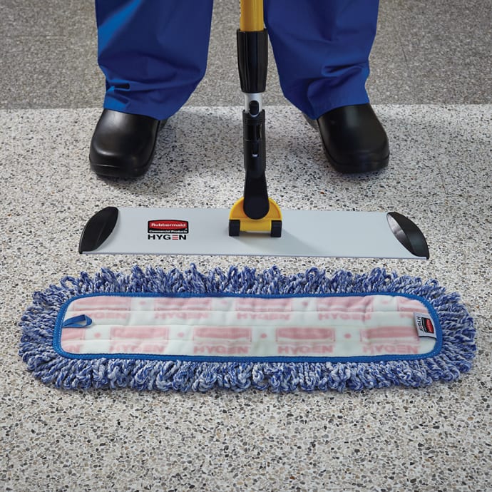18 Hygen High Absorbency Microfiber Damp Mop in Blue Set of 6