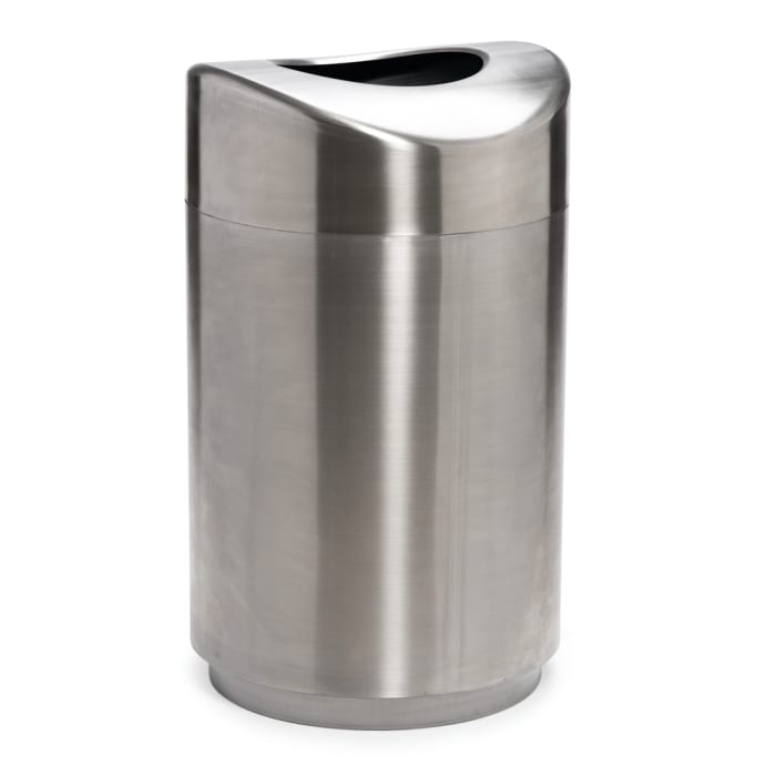 Rubbermaid FGR2030SSPL 30 gal Indoor Decorative Trash Can - Metal,  Stainless Steel