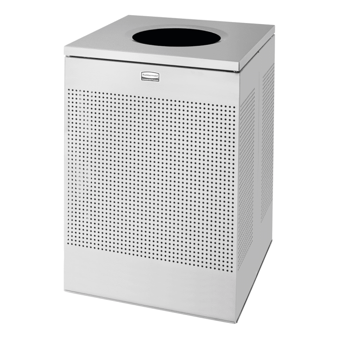 Rubbermaid FGSC22SSPL 40-gal Indoor Decorative Trash Can - Metal, Stainless  Steel
