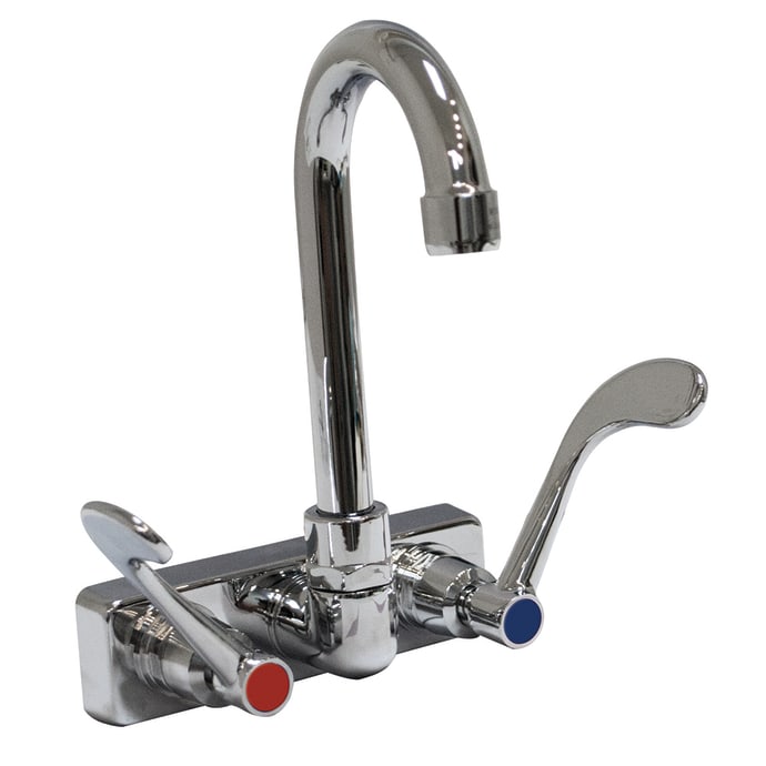 Advance Tabco K 316 Splash Mount Faucet 3 1 2 Gooseneck Spout 4 Centers Lead Free