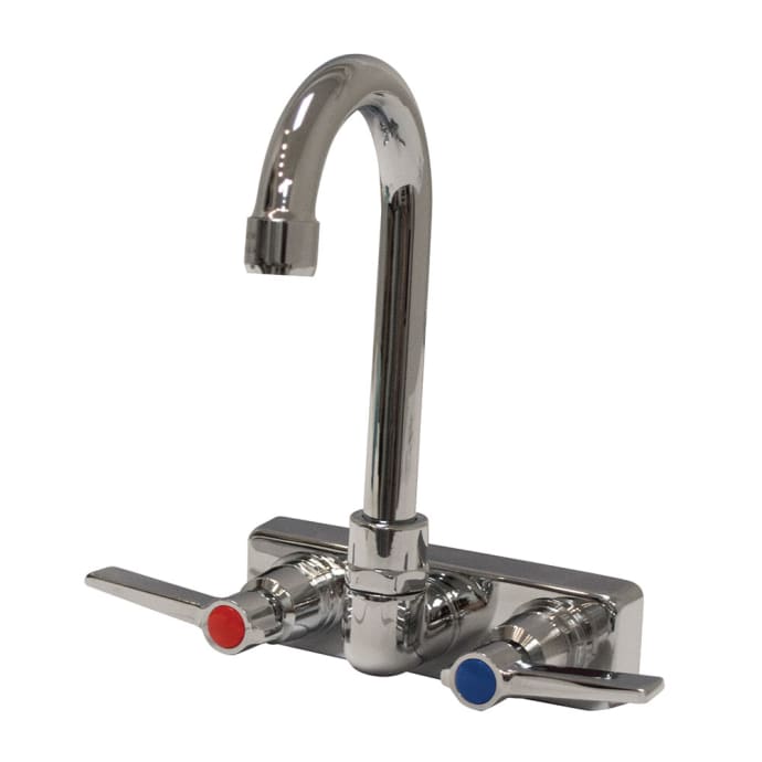 Advance Tabco K 59 Splash Mount Faucet 3 1 2 Gooseneck Spout 4 Centers Lead Free
