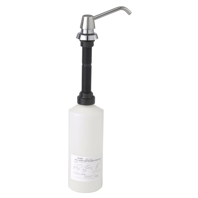 Bobrick B822 Counter Mounted Soap Dispenser 4 Spout For Counters Up To 4 Thick