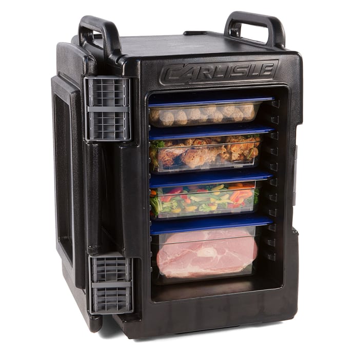 Carlisle IT40003 Cateraide™ Insulated Food Carrier 60 qt w/ (6) Pan  Capacity, Black