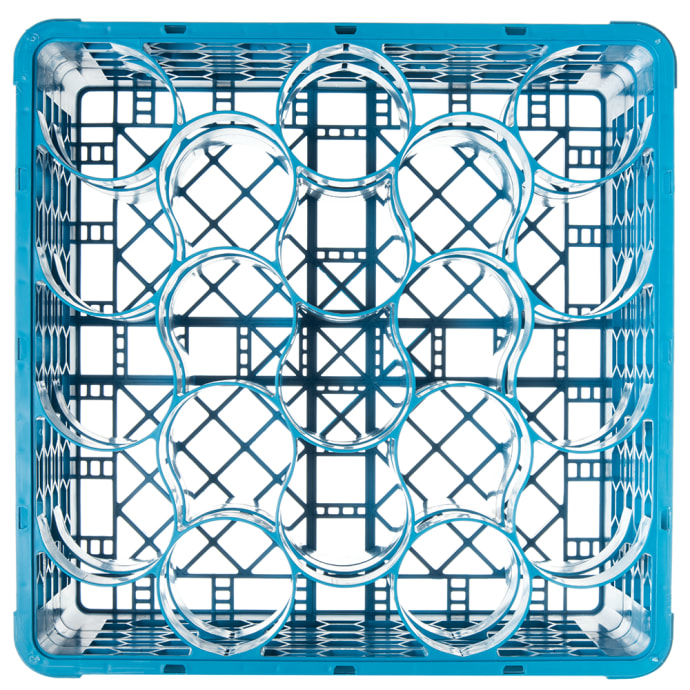 Carlisle RW20-214 OptiClean™ NeWave™ Glass Rack w/ (20) Compartments (3)  Extenders, Blue