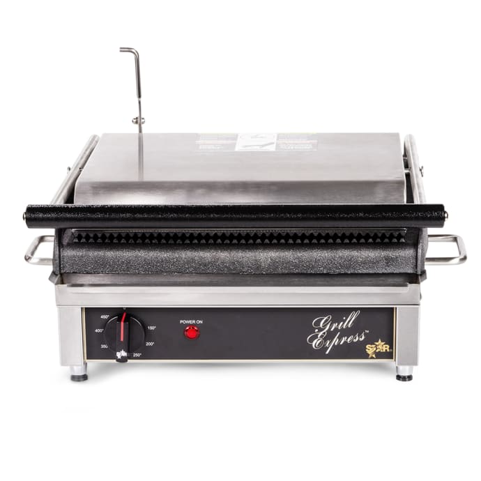 Details about   Star GX14IG 14" Cast Iron PANINI PRESS Express Heavy Duty Top/Bottom Groove 120V