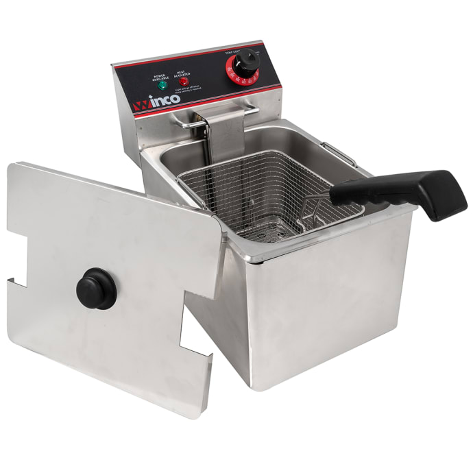 Single Professional Deep Fat Fryer Electric Stainless Steel Countertop 16 litres 380v 