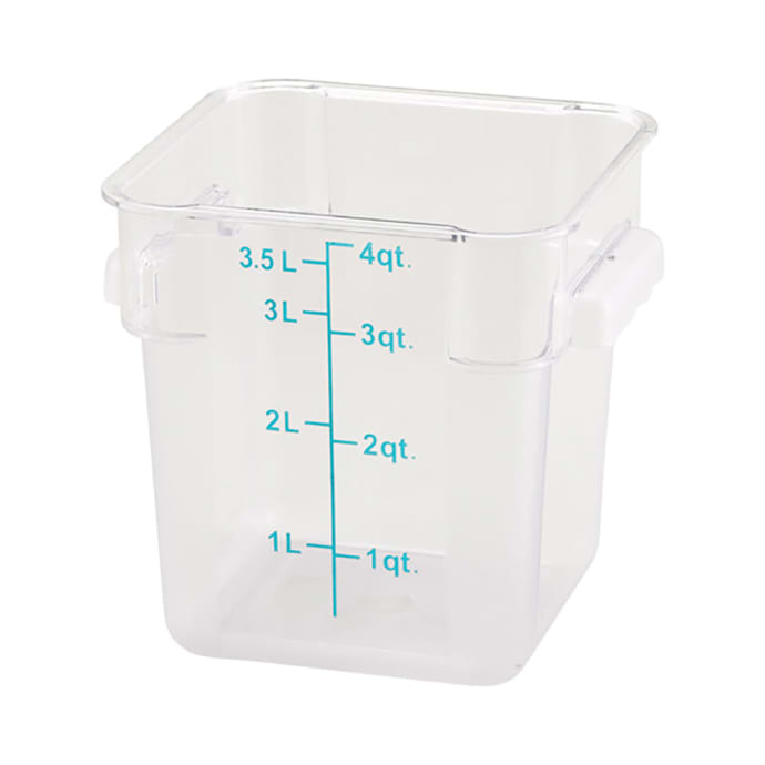Winco Pcsc 4c 4 Qt Square Storage Container Polycarbonate Clear Round buckets organized optimally in a honeycomb pattern take up approximately 65% of available space at their base. winco pcsc 4c 4 qt square storage container polycarbonate clear