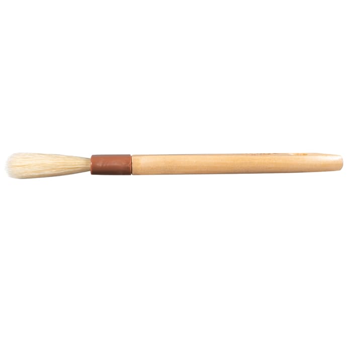 4-Inch Wide Flat Boar Bristle Pastry Brush with 5.5-Inch Wooden Ha Winco WBR-40