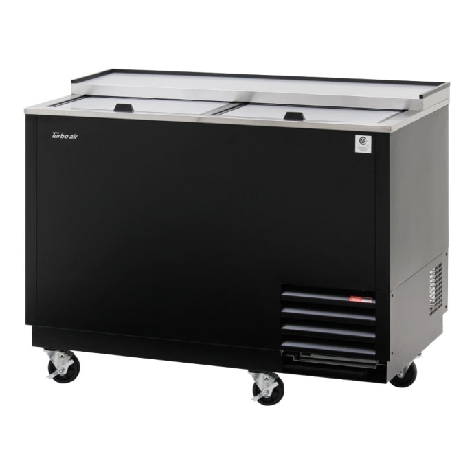 Turbo Air Tbc 50sb Gf N 2 Section Glass Chiller W 140 Mug Capacity Black 115v