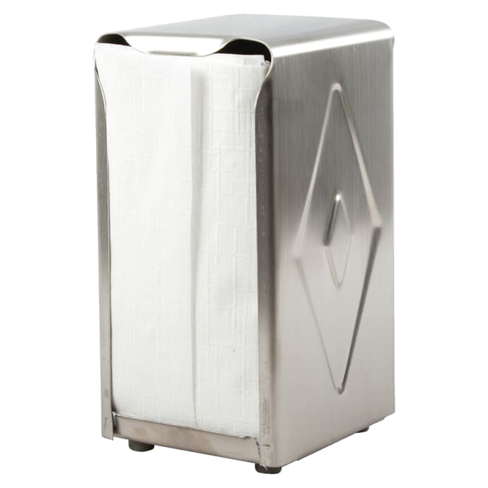 Tall Fold 3 3//4 x 4 x 7 1//2 San Jamar H900X Tabletop Napkin Dispenser Chrome Capacity: 150