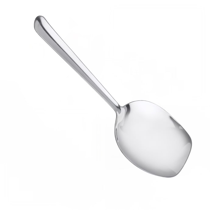 Browne 817 New Era Square Bowl Spoon 8 1 2 In One Piece Satin Finish
