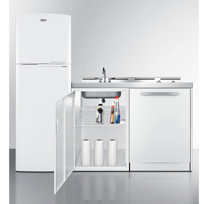 Summit Appliance 48 in. Compact Kitchen in White C48EL1P - The Home Depot