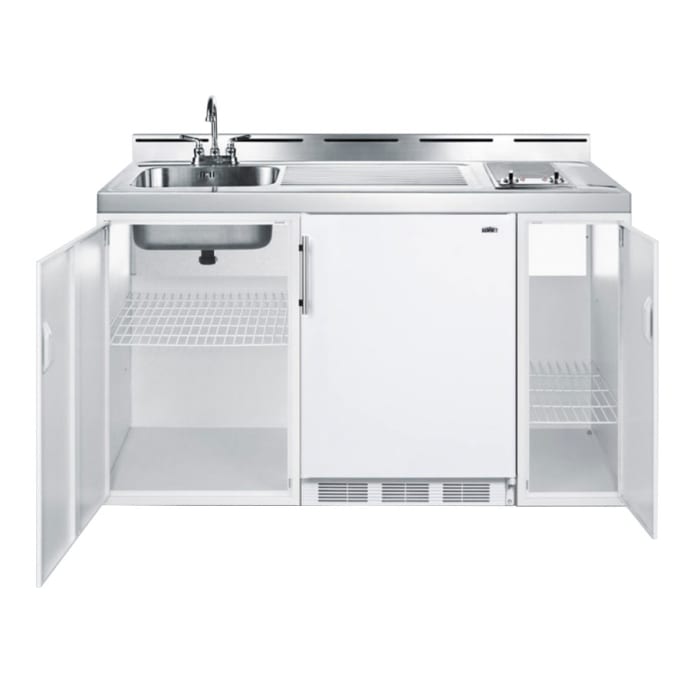 Summit C60elglass 60 All In One Combo, Kitchen Sink And Cabinet Combo