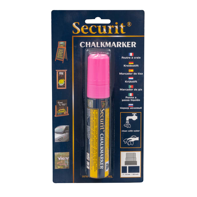 American Metalcraft SMA720V4 Securit All-Purpose Big Tip Assorted Color  Chalk Marker Set - 4/Pack