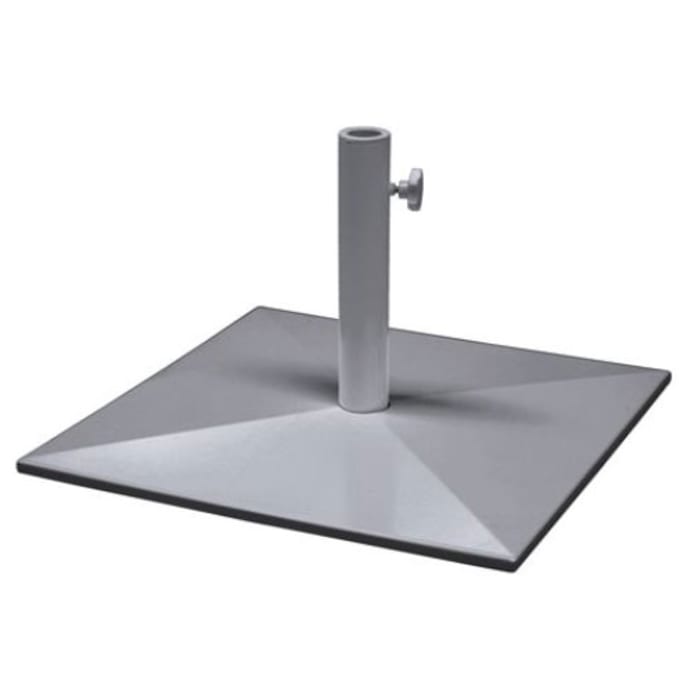 Emu 927 24 Square Shade Umbrella Base 65 Lb Steel Glossy Aluminum