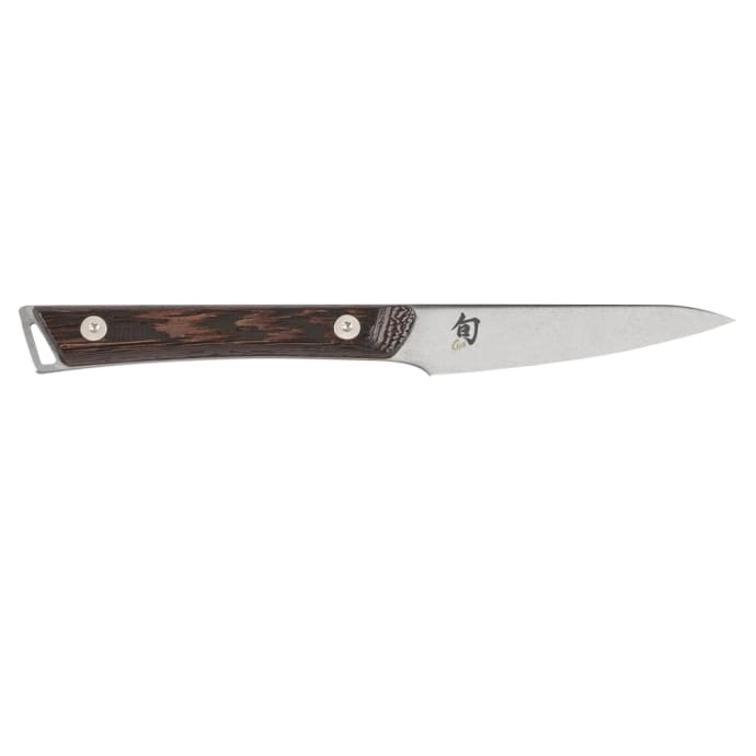 Shun Swt0700 3 1 2 Paring Knife W Tagayasan Wood Handle Stainless Steel Blade