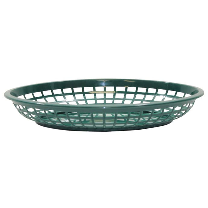 Tablecraft 1084fg Jumbo Basket 11 3 4 X 8 7 8 X 1 7 8 Oval Forest Green