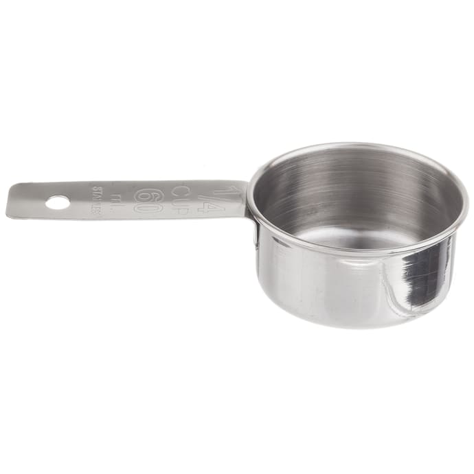 Tablecraft 724a 1 4 Cup Stainless Steel Measuring Cup Standard Weight