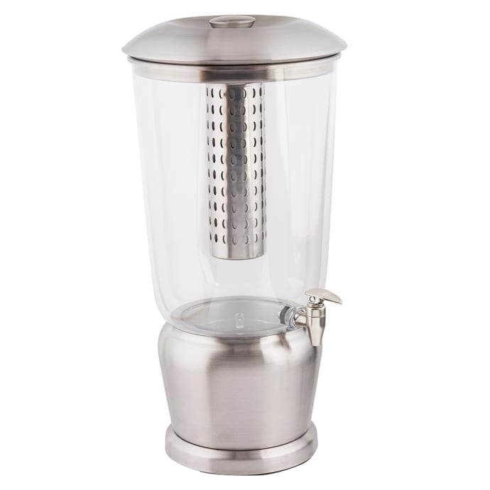 Tablecraft 85 gal Beverage Dispenser w/ Infuser  Ice Tube Stainless  Base