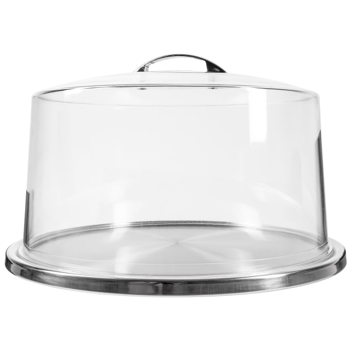 Tablecraft Clear Plastic Cake Cover with Metal Handle