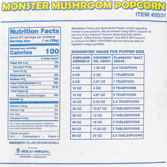 monster mushroom popcorn