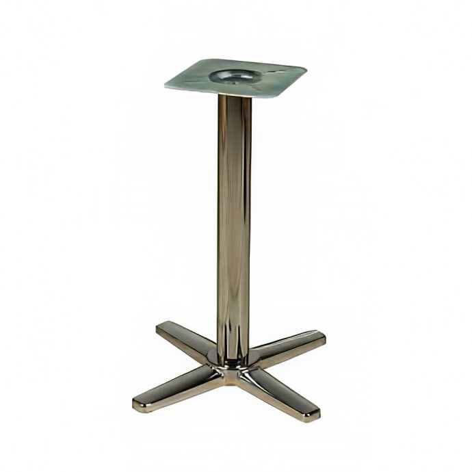 Oak Street Manufacturing B2230CHR-BAR Chrome Cross Base with 3 Bar Height Tube and Spider 30 Width x 42 Height x 22 Depth