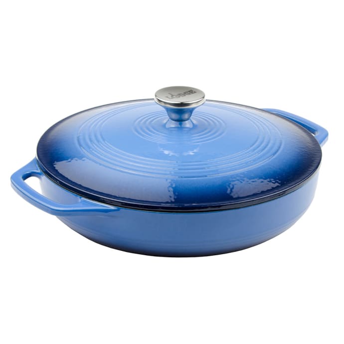 enameled cast iron casserole with lid