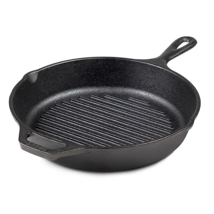 Lodge L8gp3 10 1 2 Round Grill Pan W, Round Grill Pan