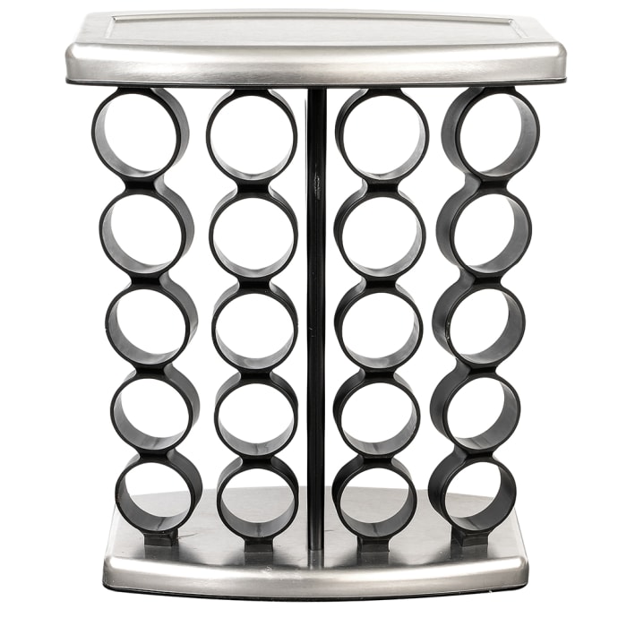 Olde Thompson 25 728 Traditional Spice Rack W 20 Spice Jars Stainless Steel 14 H
