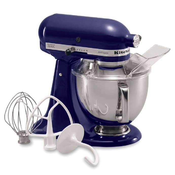 KitchenAid KSM150PSBU 10 Speed Stand Mixer w/ 5 qt Stainless Bowl &  Accessories, Cobalt Blue