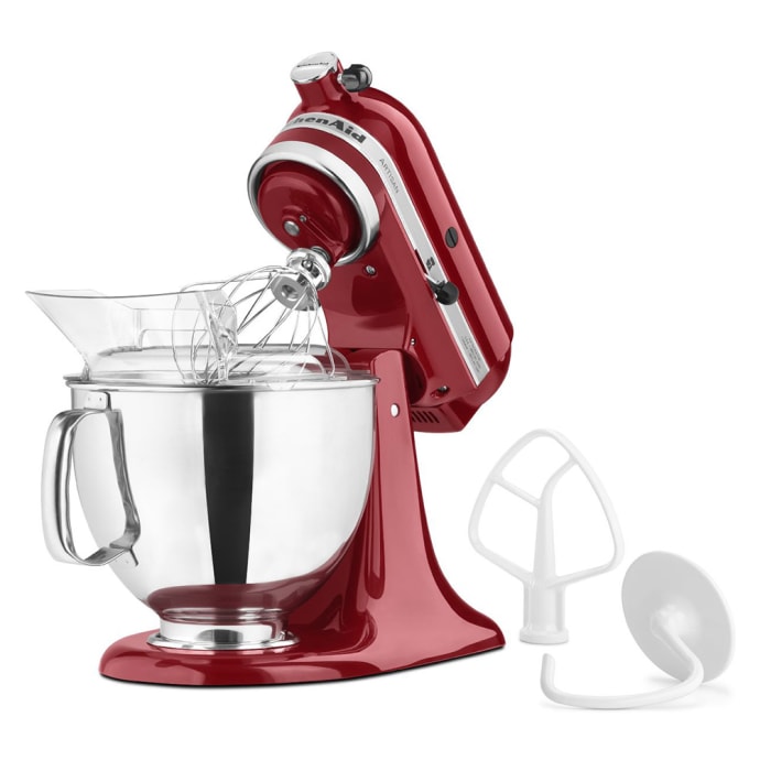 KitchenAid KSM150PSER 10 Speed Stand Mixer w/ 5 qt Stainless Bowl &  Accessories, Empire Red