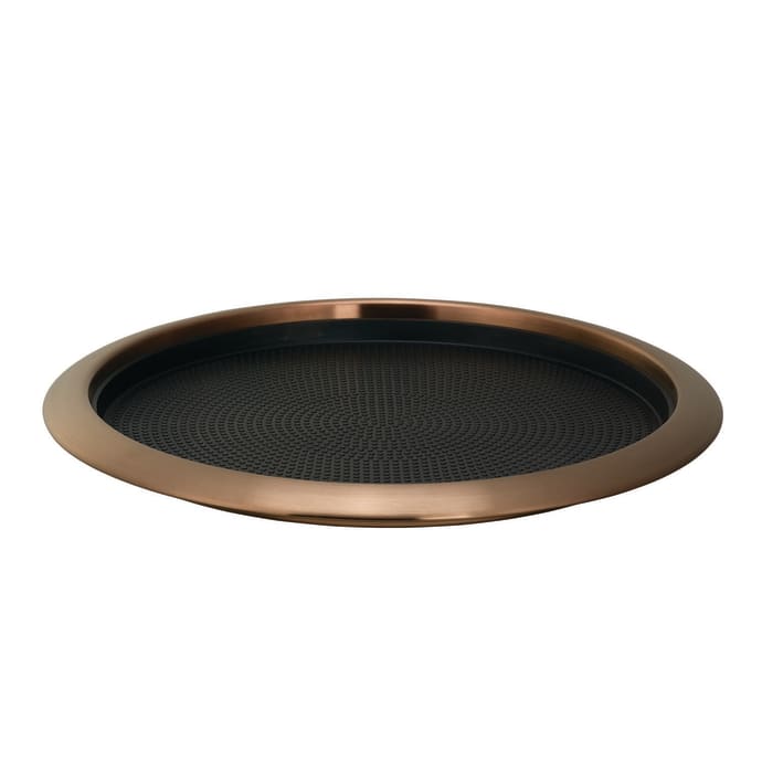 Service Ideas Tr1412rirg 14 Round Serving Tray Stainless Steel Rose Gold