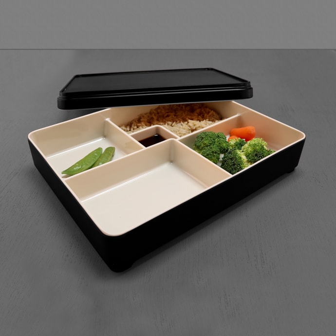 Elite Global Solutions JW11852T-BR, Bento Box, 10-3/4 x 8