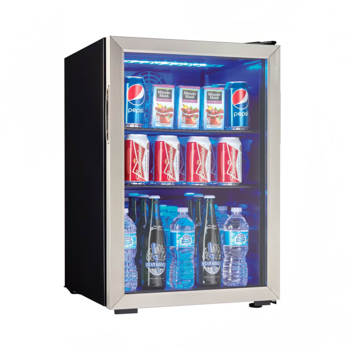 Danby Dbc026a1bssdb 2 6 Cu Ft Undercounter Refrigerator W Glass Door Black Stainless 115v