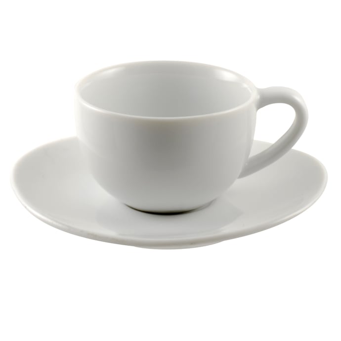 10 Strawberry Street Rvl0428 4 Oz Royal Oval White Cup Saucer Set Porcelain