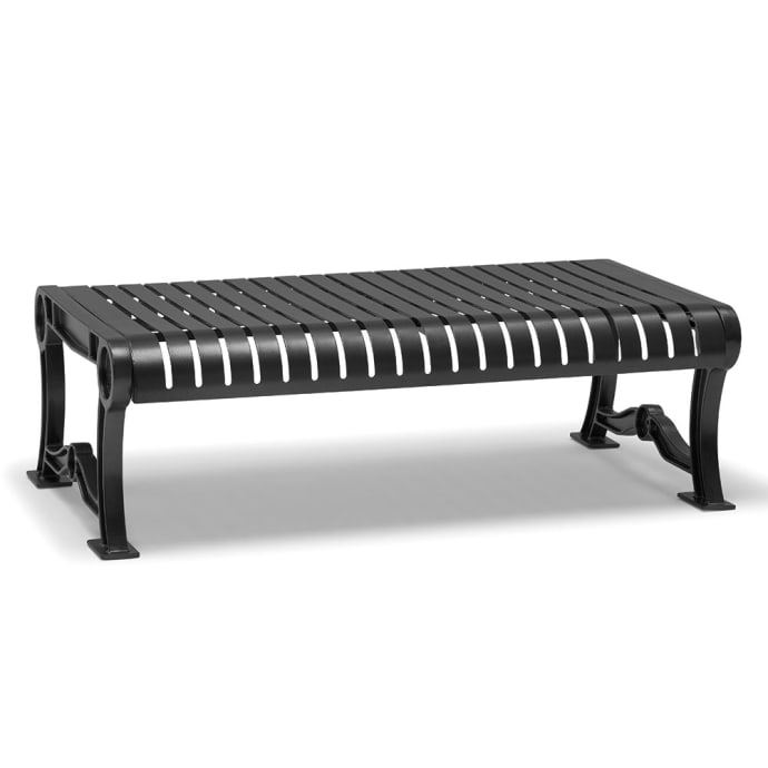 white outdoor backless bench