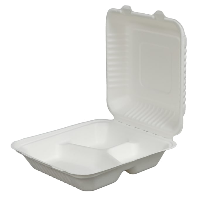 9 x 6 x 3.1 Bagasse Takeout Containers