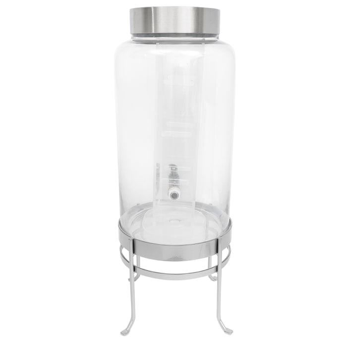 Cal-Mil 1112-3 Square 3 Gallon Glass Beverage Dispenser