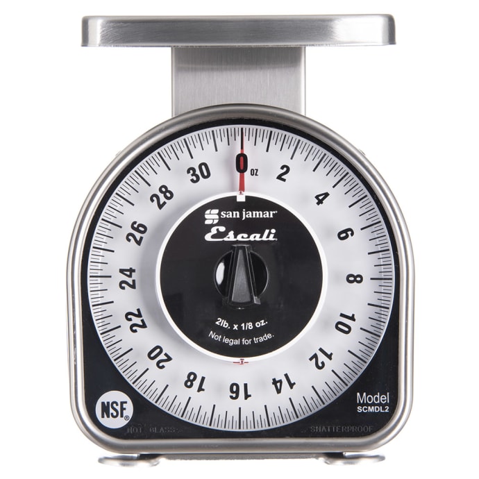 San Jamar SCMDL2 Escali 2 lb. Mechanical Dial Scale - Ford Hotel Supply