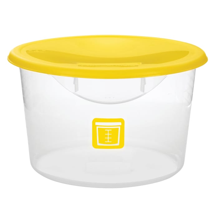 Rubbermaid Commercial Products 1980393 Contenitore Rotondo, 11.4 L, Giallo, 1