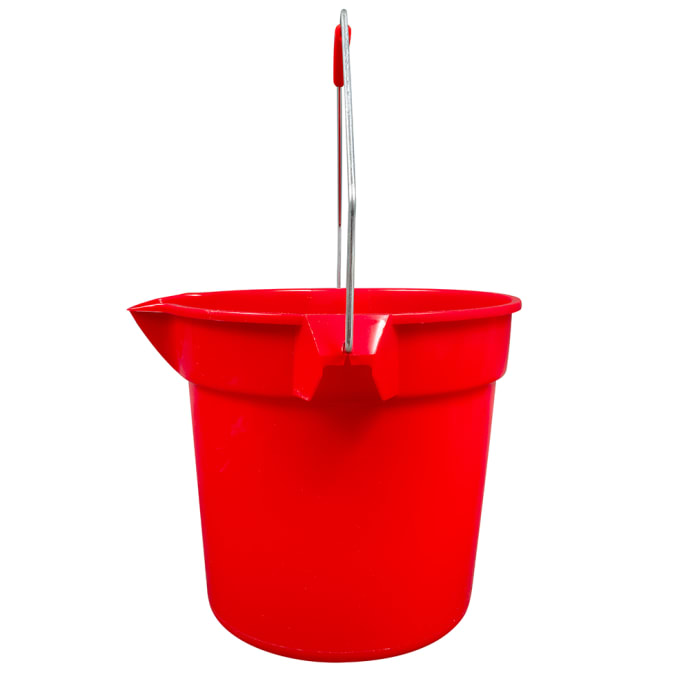 Rubbermaid Commercial® Brute® Red 10 QT Bucket with Handle & Spout  (FG296300RED)
