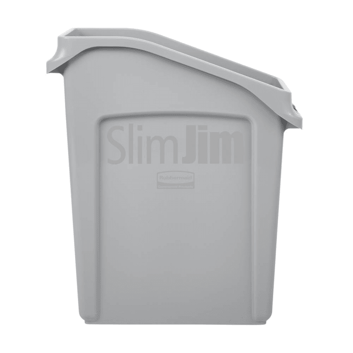 Rubbermaid 2026695 52 Qt. / 13 Gallon Slim Jim Under-Counter Gray  Rectangular Trash Can