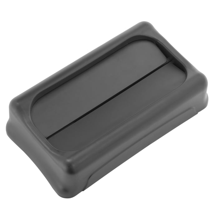 Rubbermaid FG267360BLA Rectangle Swing Top Trash Can Lid - Plastic 