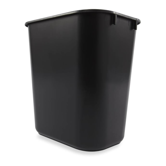 Rubbermaid FG295500BLA 13 5/8 qt Rectangle Waste Basket
