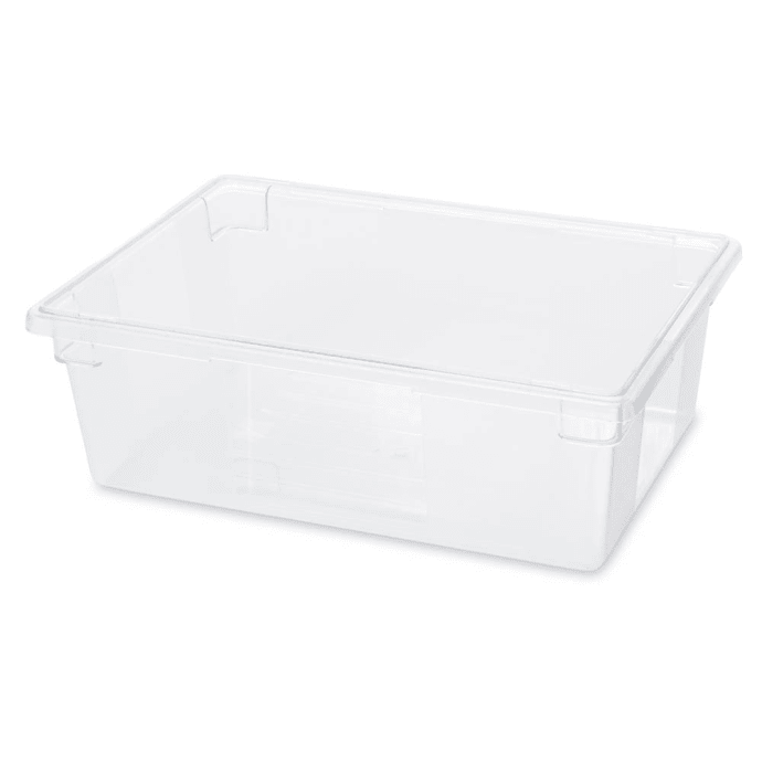 Rubbermaid FG330100CLR Clear Polycarbonate Food Storage Box - 26 x 18 x  15